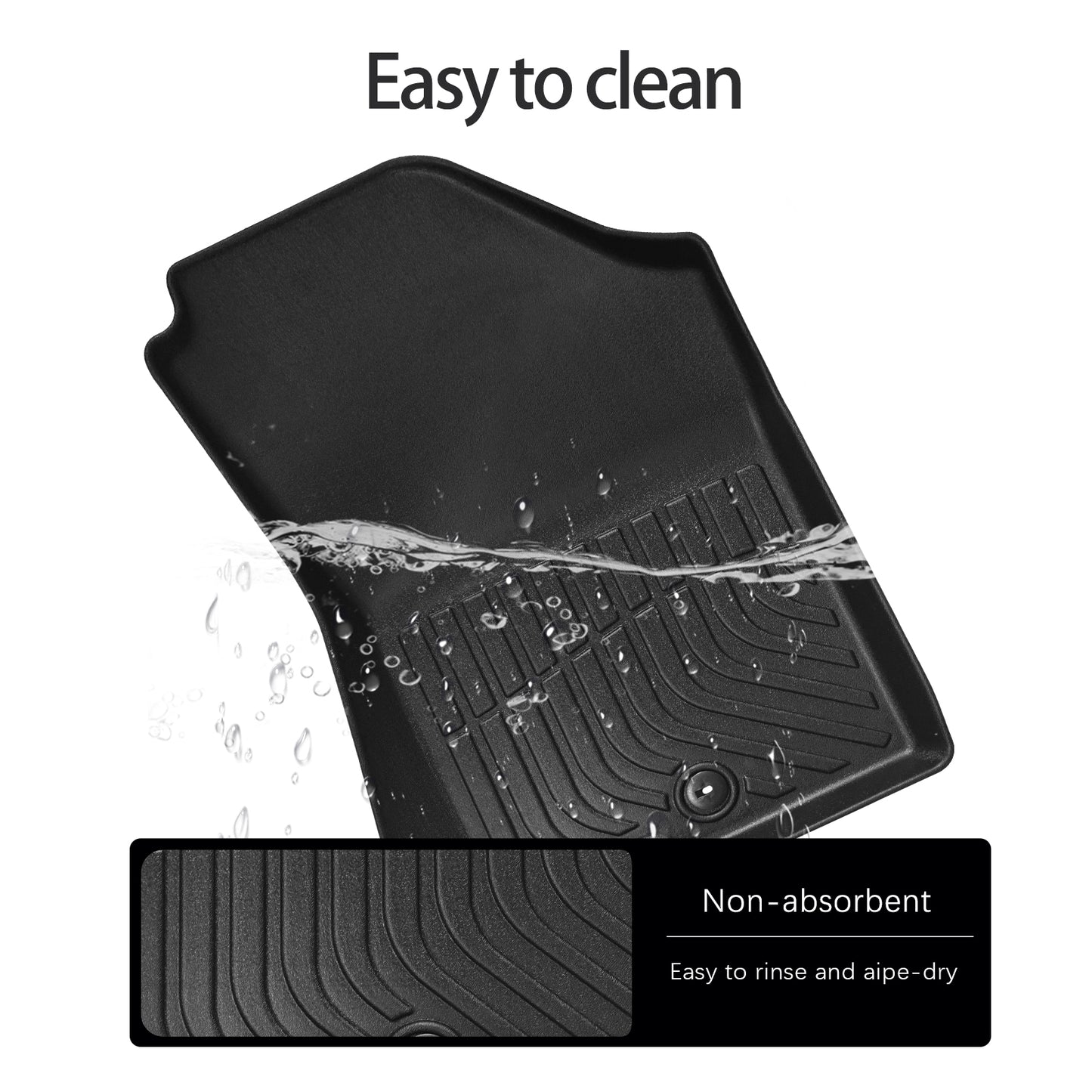 Energyywing Kia Sportage 2024 2023 Floor Mats Not Hybrid, 4 PCS Custom Fit TPE Rubber All Weather Floor Liner Front Rear Cargo Seat, Odorless | Waterproof for Kia Sportage Interior Accessories