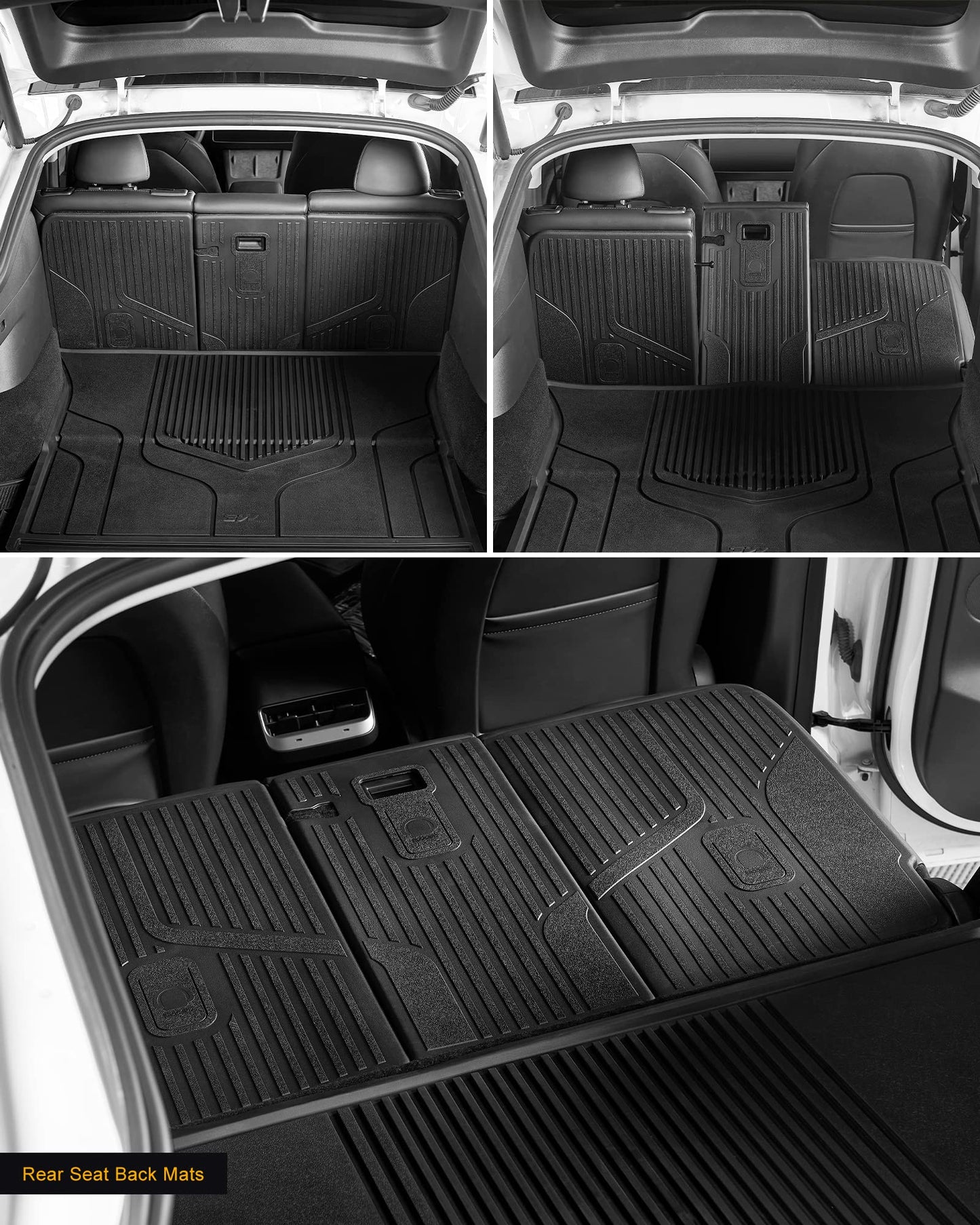 Energyywing Tesla Model Y 2020-2023 Custom Floor Mats / Trunk Mats TPE Material & All-Weather Protection 5-Seater